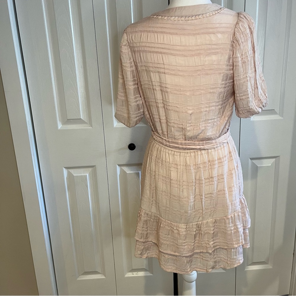 Love Colette dress, Chic Pink Wrap Dress, Size S - Picture 8 of 11